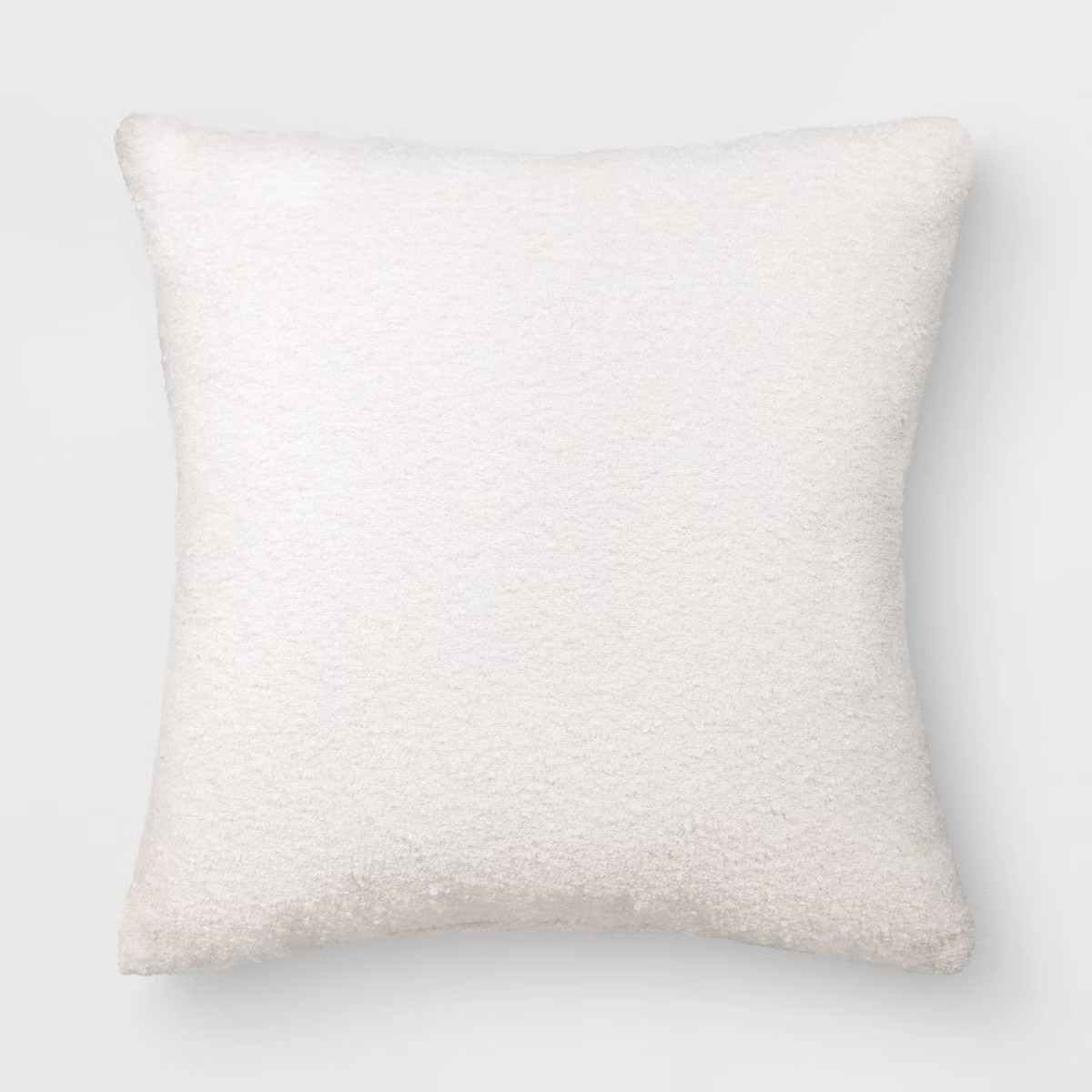 20"x20" Boucle Solid Square Outdoor Throw Pillow Ivory - Threshold™ | Target