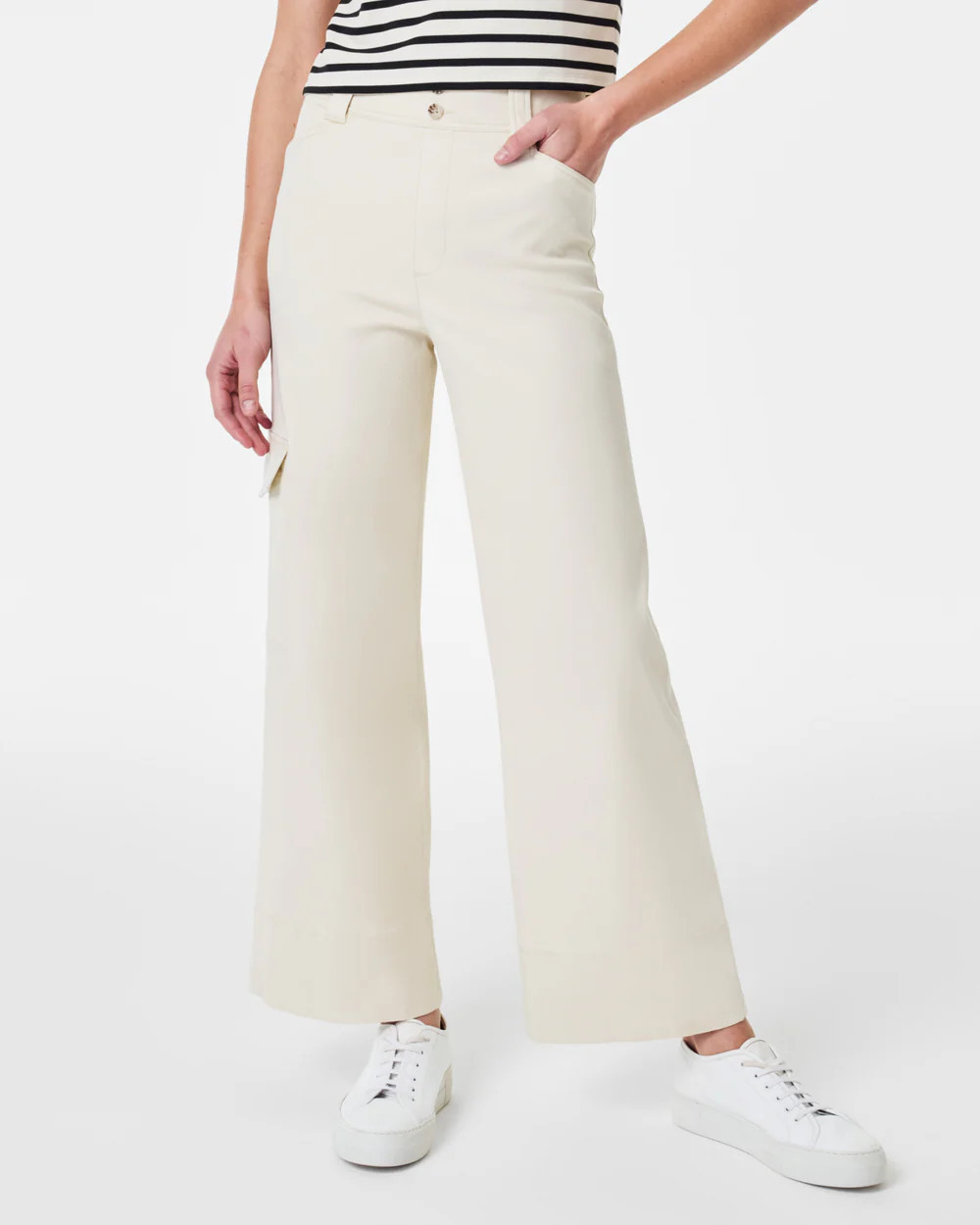 Stretch Twill Cropped Cargo Pant | Spanx
