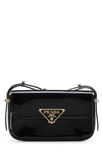 Prada, Pre-Loved Black Patent Leather Shoulder Bag, Black | Amazon (US)