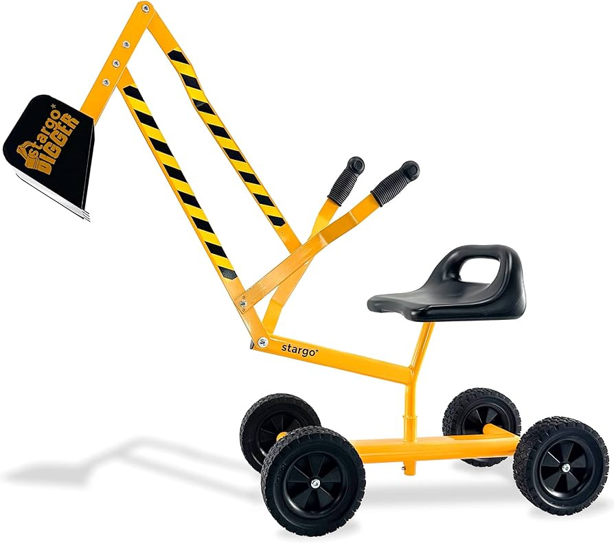 Stargo Kids Excavator Toy Sand Digger on Wheels, Steel Sandbox Digger Toys for Boys, Sand Toys Ri... | Amazon (US)