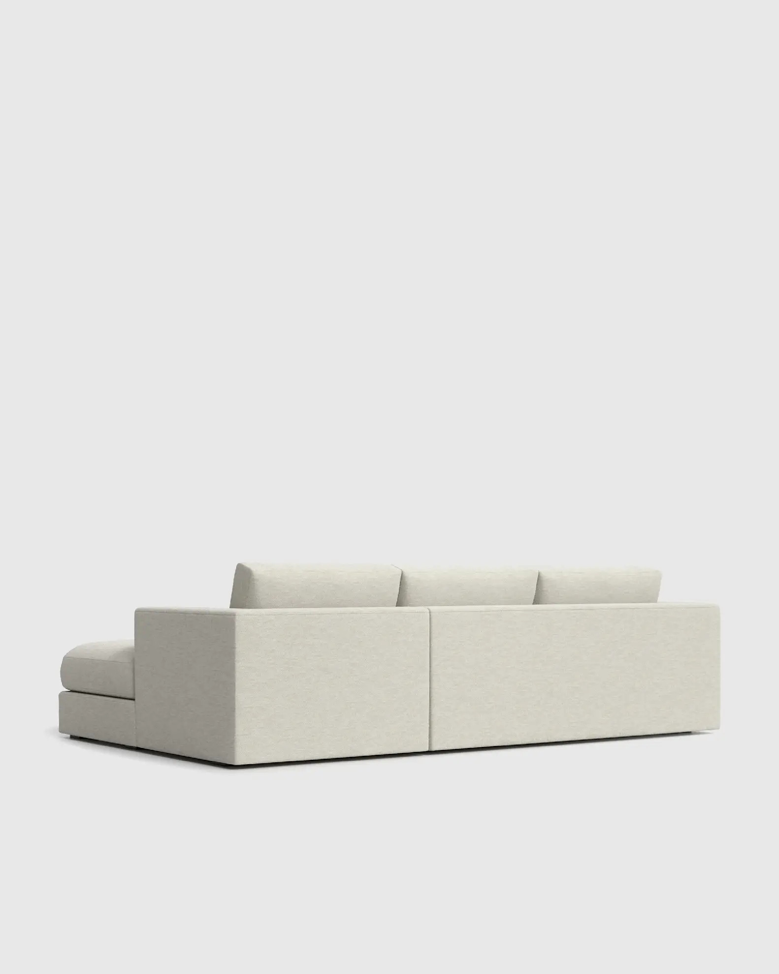 Sierra Curved Arm Chaise Sectional in Performance Basketweave | Quince