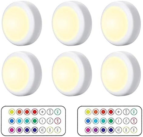 Puck Lights, 16 Colors Changeable LED Puck lightings Battery Powered dimmable Under Cabinet Light... | Amazon (US)
