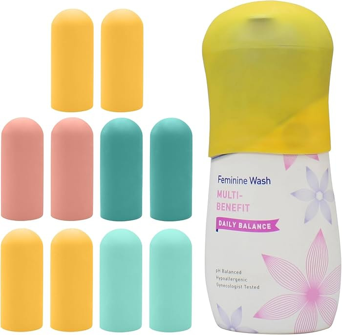 10 Pack Silicone Bottle Covers Travel Essentials for Women Men, Beach Vacation Essentials, Travel... | Amazon (US)