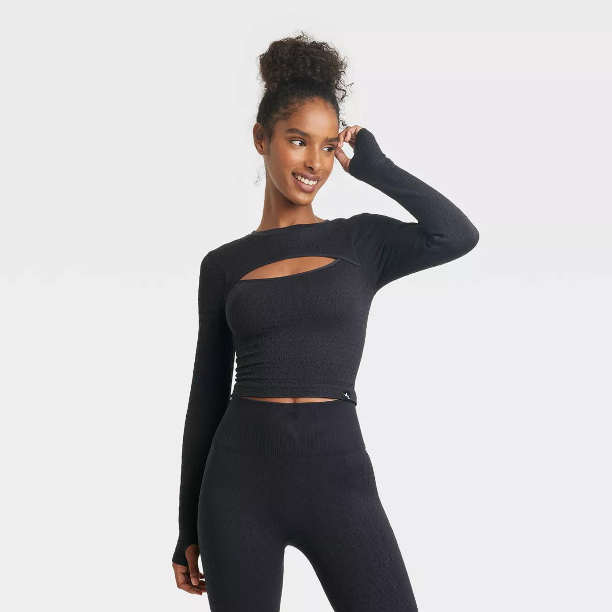 Women's Textured Seamless Long Sleeve Top - JoyLab™ | Target