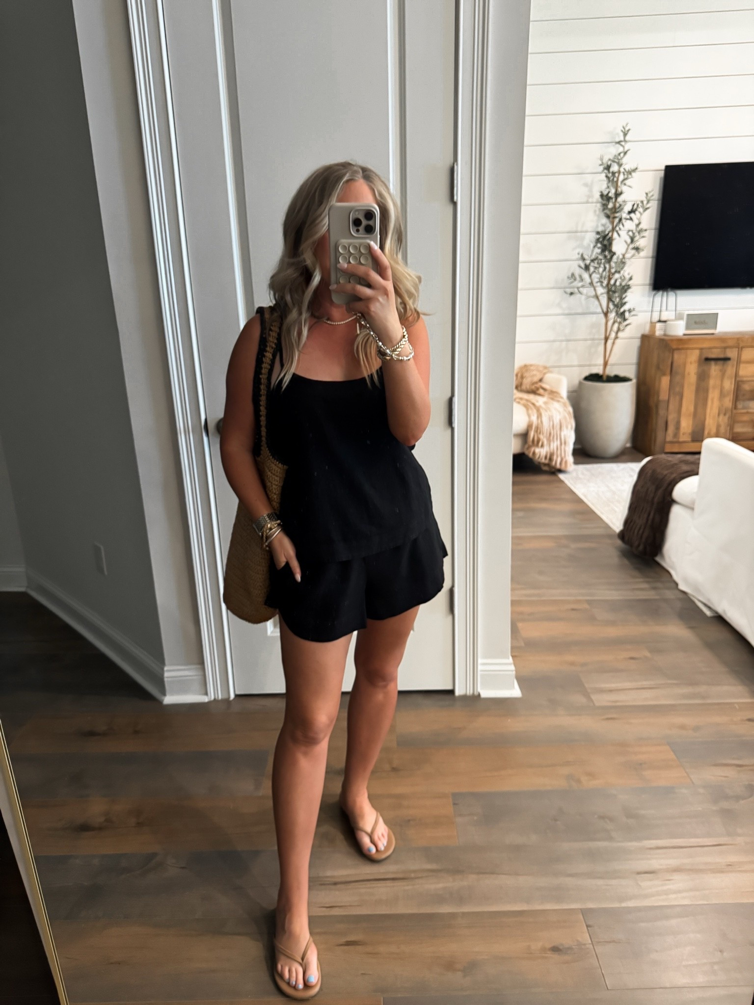 Target fashion target finds spring outfit summer outfit casual everyday outfit, mom outfit black linen set