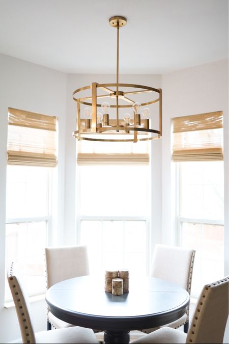 Kitchen table light fixture gold large chandelier brushed brass 
Bamboo blinds wood blinds pull down affordable blinds window treatments 
Kitchen table chairs nailhead dining room chairs