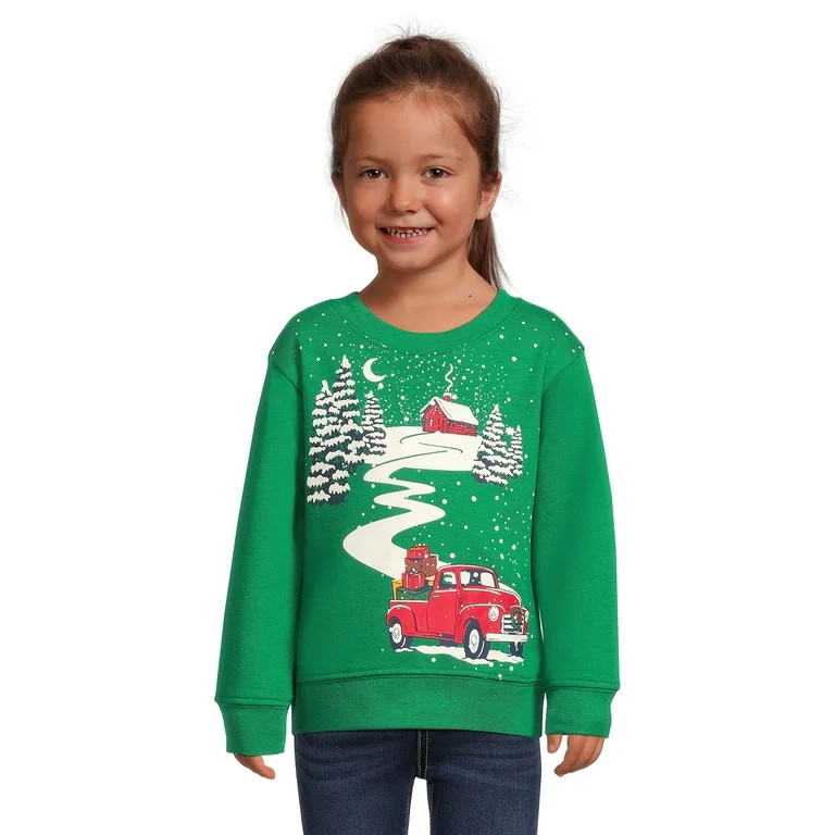 Holiday Time Toddler Boy Long Sleeve Christmas Sweatshirt, Sizes 12M-5T | Walmart (US)