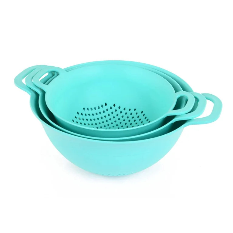 Mintra Home - Plastic Strainer Colanders Set (3 Pack) - kitchen, pasta, vegetables, rice and bean... | Walmart (US)