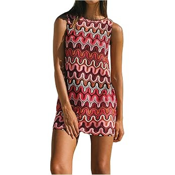 GORGLITTER Women's Crochet Vacation Summer Mini Dress Boho Beach Sundresses | Amazon (US)