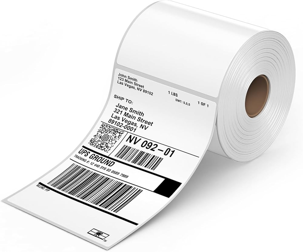 Rollo Direct Thermal Shipping Labels - 500 4x6 Thermal Label Roll - Perforated and Strong Adhesiv... | Amazon (US)