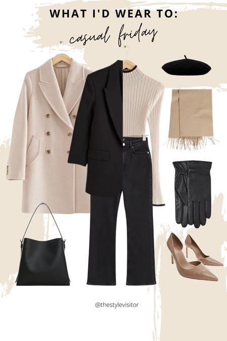 Casual friday outfit wearing flared jeans, cream jumper with black trimmings and double breasted coat. I ordered the top so eager to show you how it will look. Read the size guide/size reviews to pick the right size.

Leave a 🖤 to favorite this post and come back later to shop

#winter outfit #neutrals #officewear #office outfit 

#LTKworkwear #LTKeurope #LTKSeasonal
