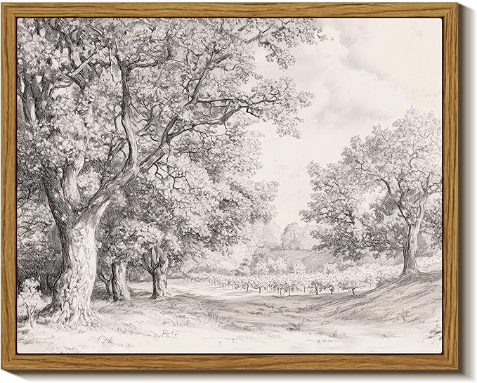 InSimSea Framed Wall Art for Living Room Tree Forest Canvas Art Wall Decor Retro Farmhouse Artwor... | Amazon (US)