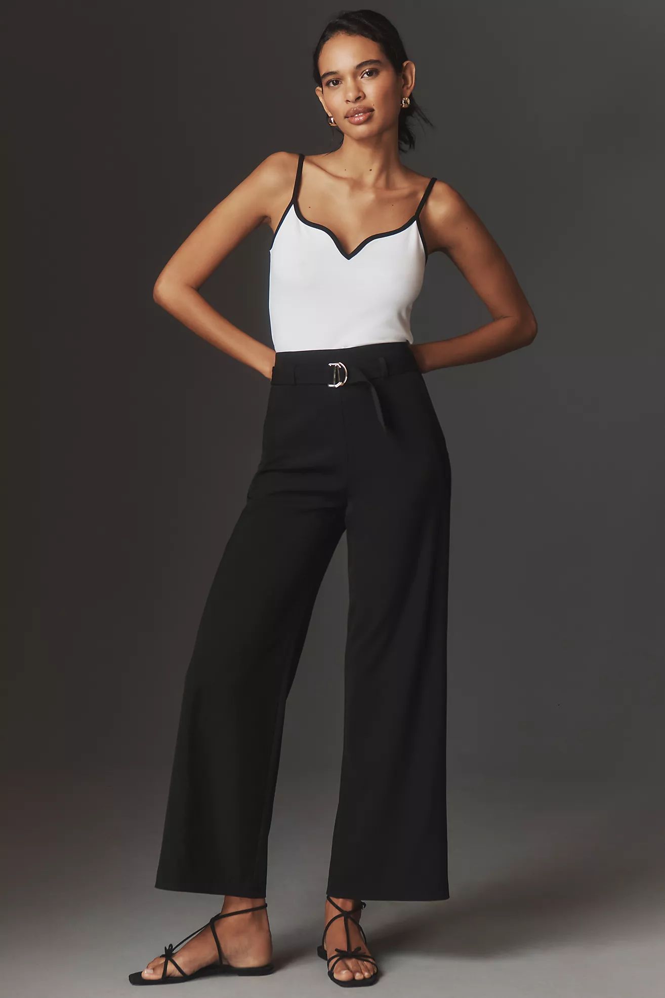 Bishop + Young Belted Wide-Leg Trouser Pants | Anthropologie (US)