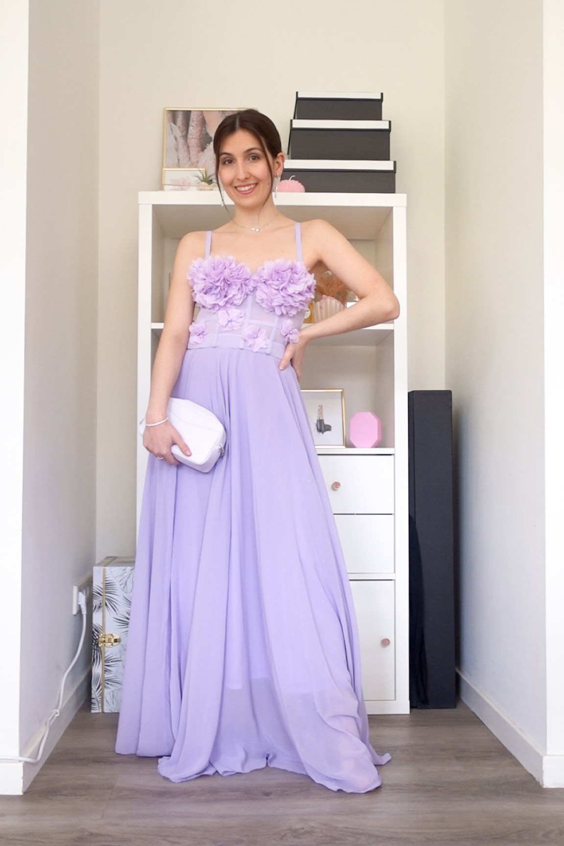 The love this lilac outfit got on social media makes me happy because it was my favourite out of the four as well! It’s a corset and a long skirt but they match so well together that you can think is a dress. The lilac colour is perfect for the spring and summer season, plus the 3D flowers make it more fun! It’s ideal for the weddig season as it can make a fabulous outfit for wedding guests. I would love it also as a bridemaids look!