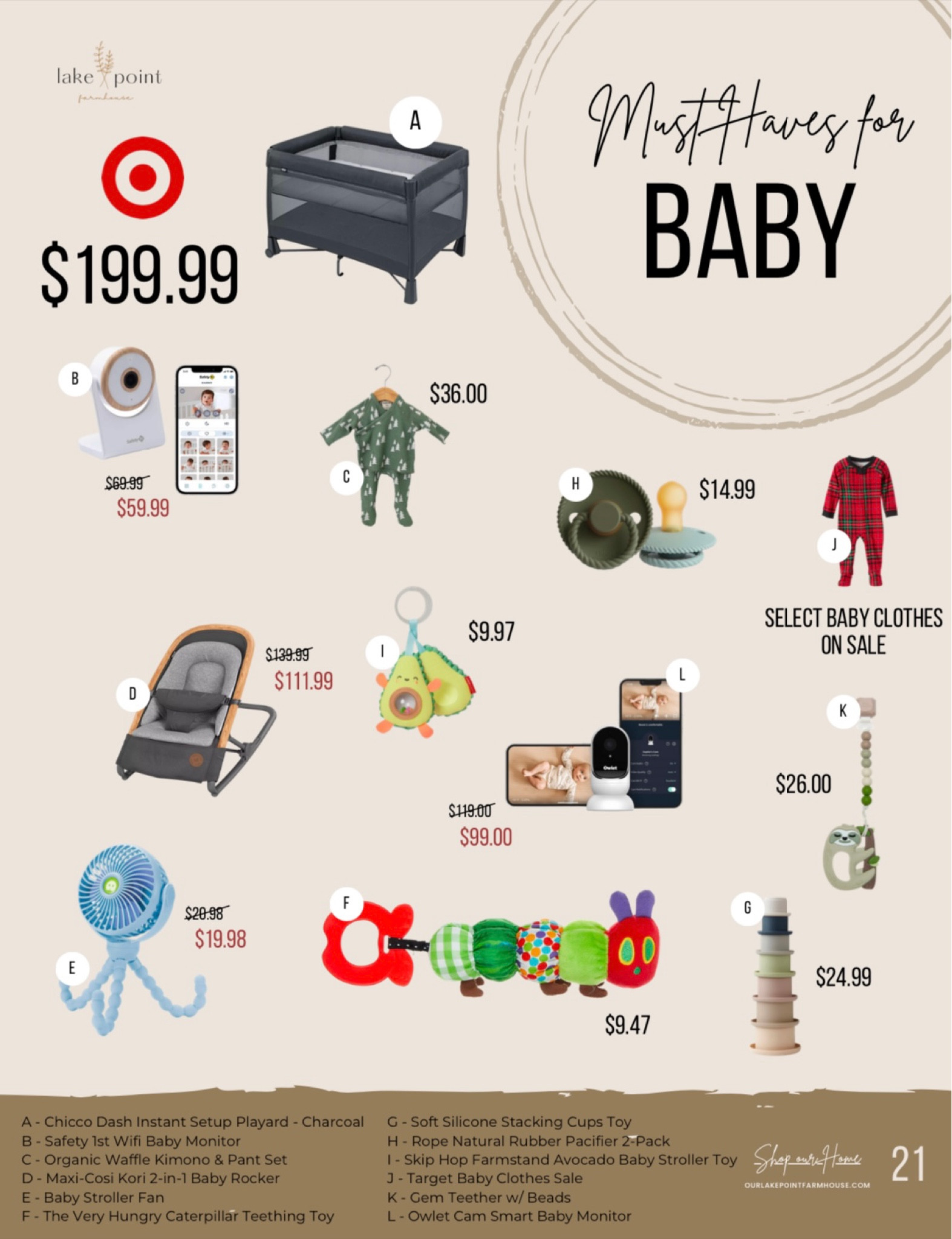 21 | Must Haves for Babies

Welcome to Our Lake Point Farmhouse’s Holiday Gift Guide! Here you can find the best sales and holiday gift finds this year! 

Affordable, sale items for your little, or soon to be!

#LTKbaby #LTKGiftGuide #LTKfamily