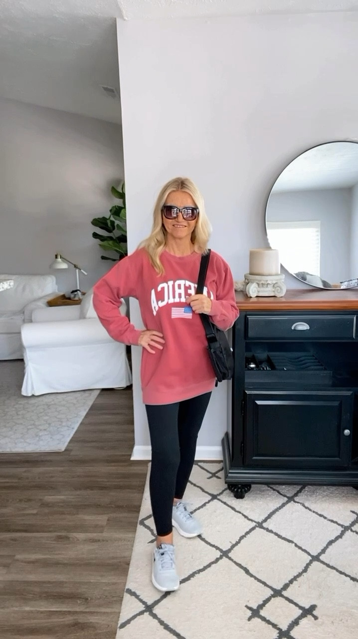 Casual and Comfortable! Ready to have a productive day!!! Wearing small sweatshirt/ xs leggings  

#leggings #falloutfits #womensfashion

#LTKActive #LTKStyleTip