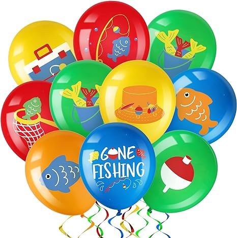 36 Packs Fish Bobber Balloons Latex Fish Party Balloon Fish Under the Sea Party Decorations Gone ... | Amazon (US)