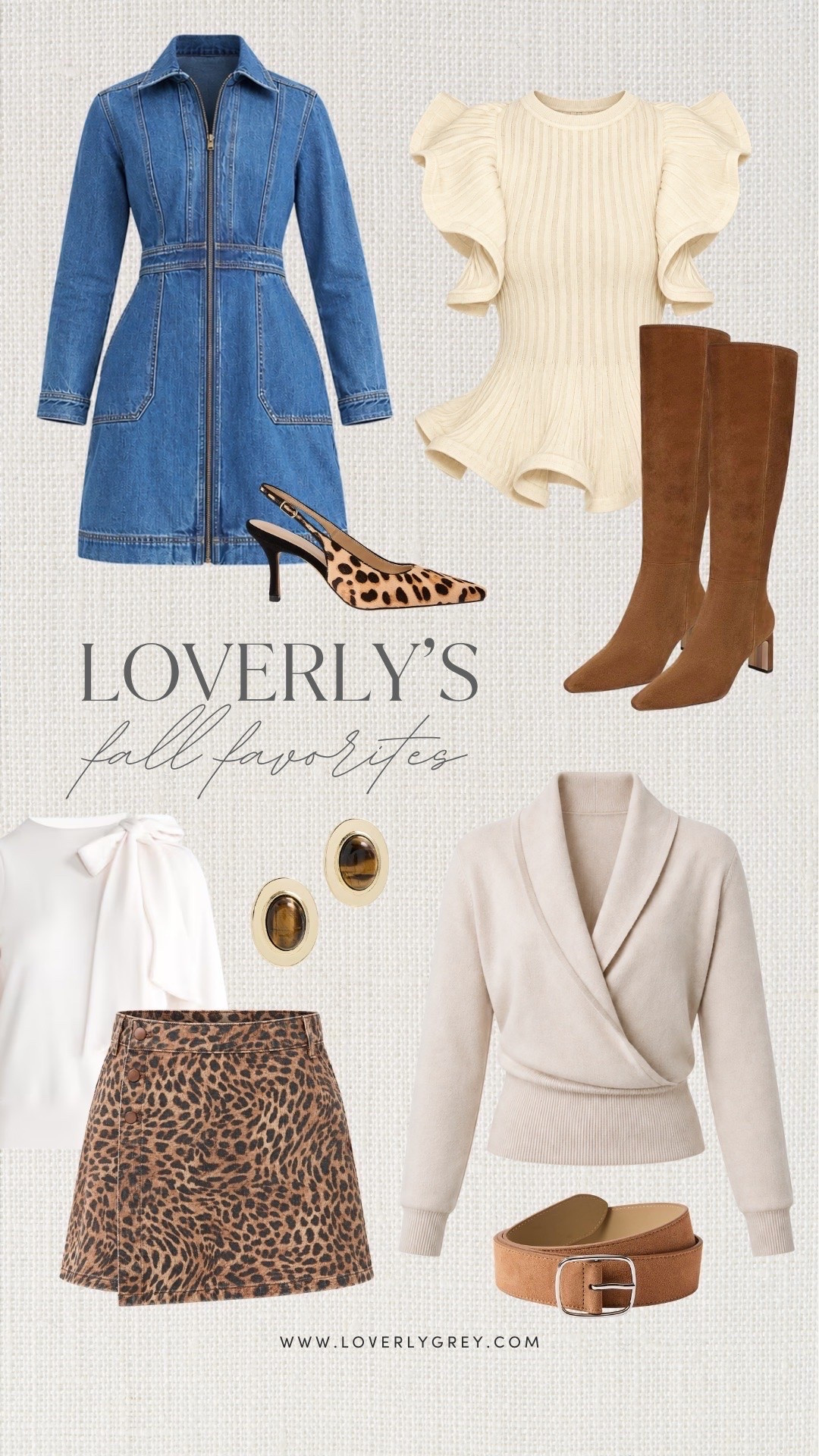 Fall fashion finds I’ve been loving! Lots of animal print and suede for me this season!

Loverly grey, fall fashion finds, fall favorites women, denim dress, cheetah skort

#LTKootd #LTKSeasonal