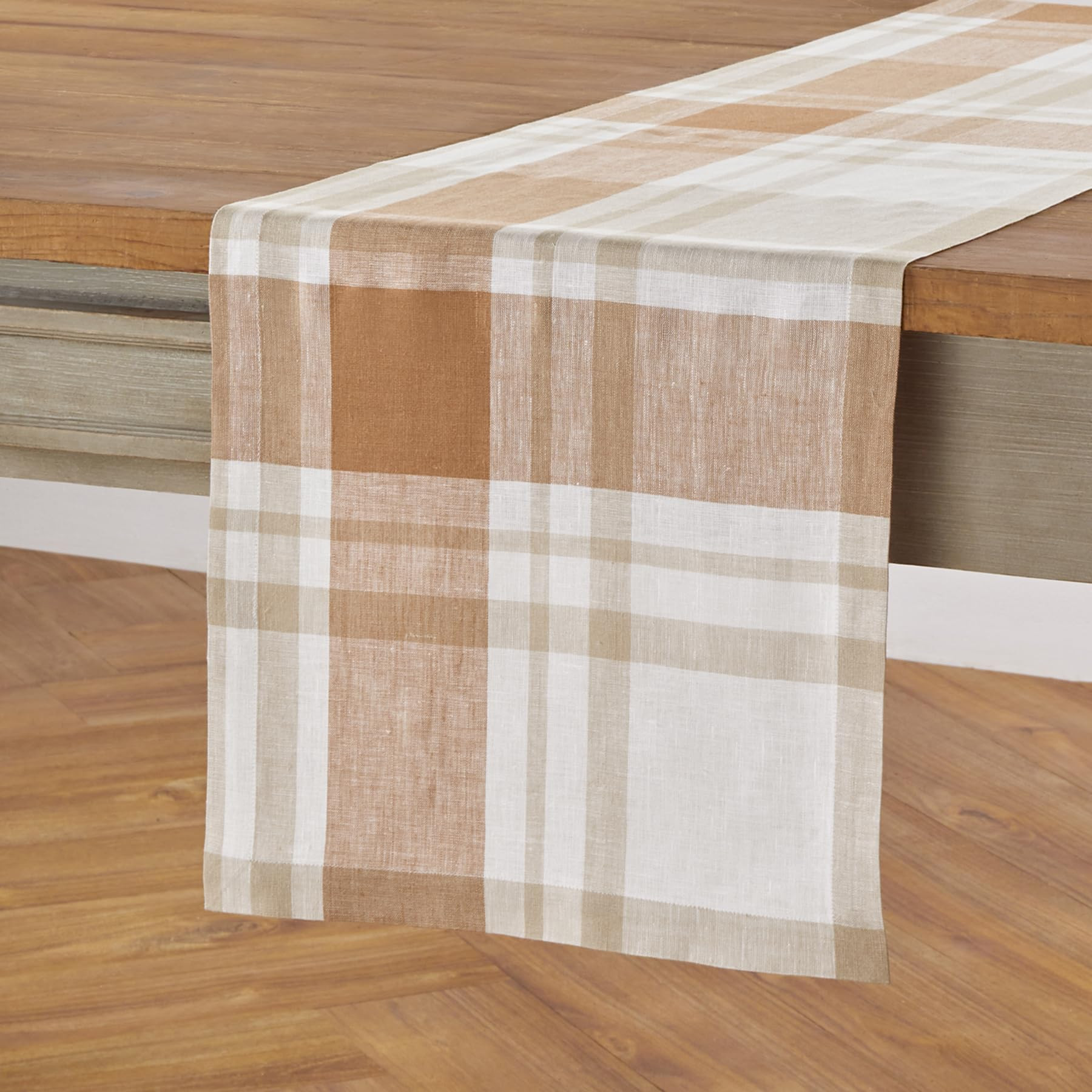 Solino Home Linen Plaid Table Runner 72 Inches Long - 100% Pure Linen Fall Harvest Table Runner 1... | Amazon (US)