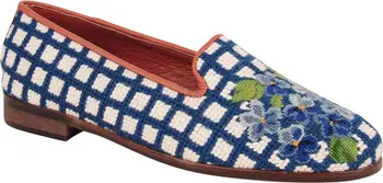 Needlepoint Checkered Hydrangea Flat (Women) | Nordstrom