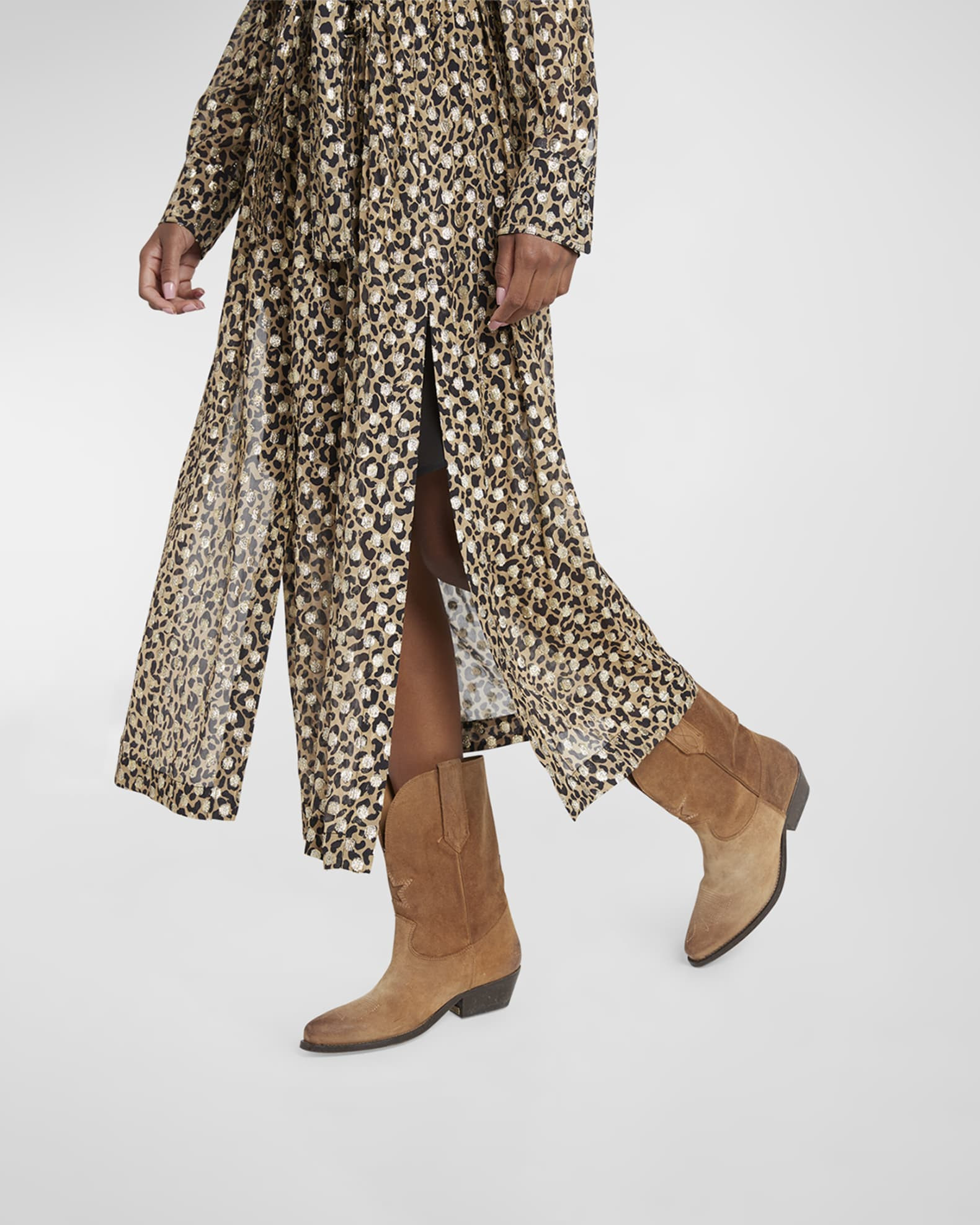 Golden Goose Wish Star Suede Western Boots | Neiman Marcus