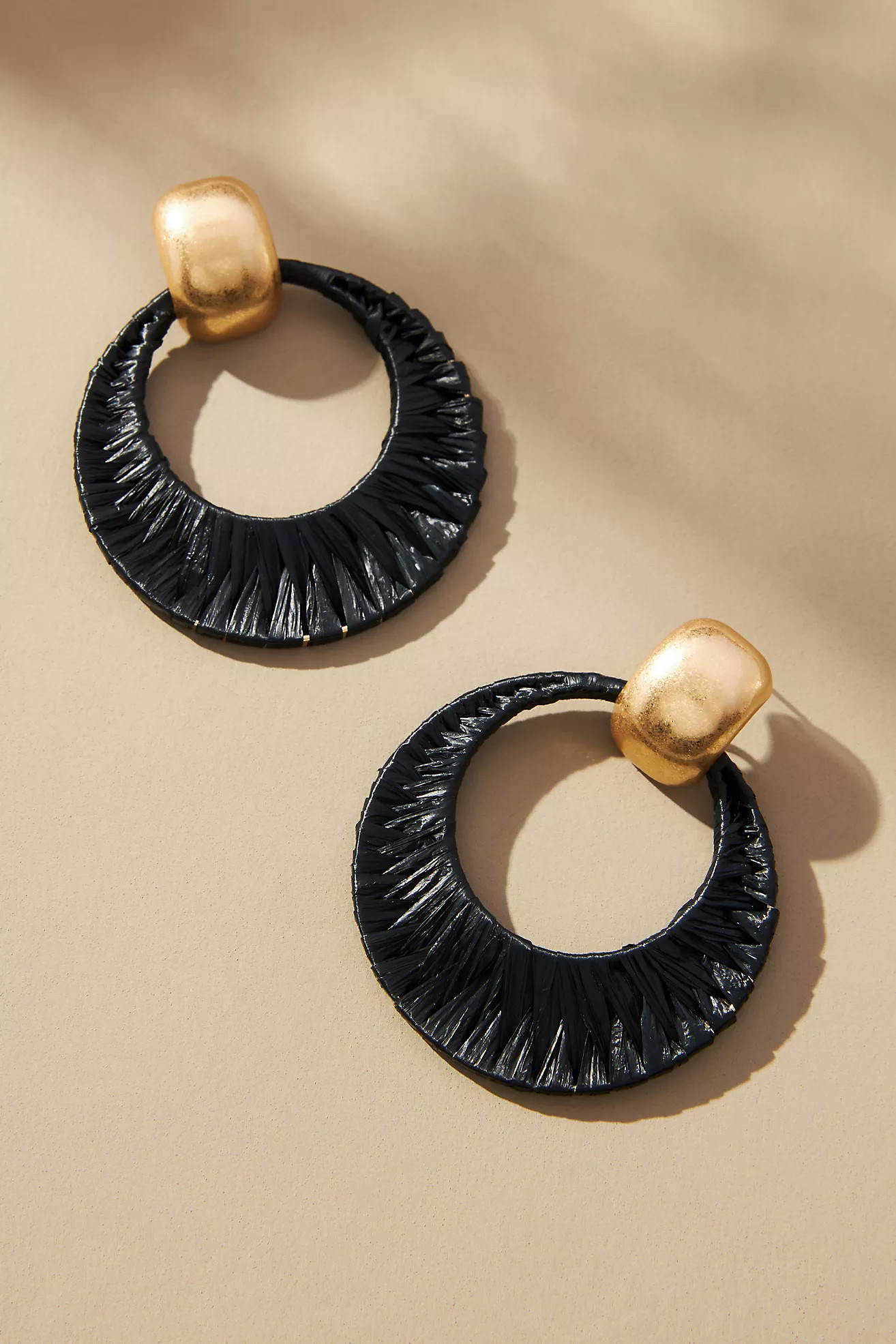 Raffia Hoop Earrings | Anthropologie (US)