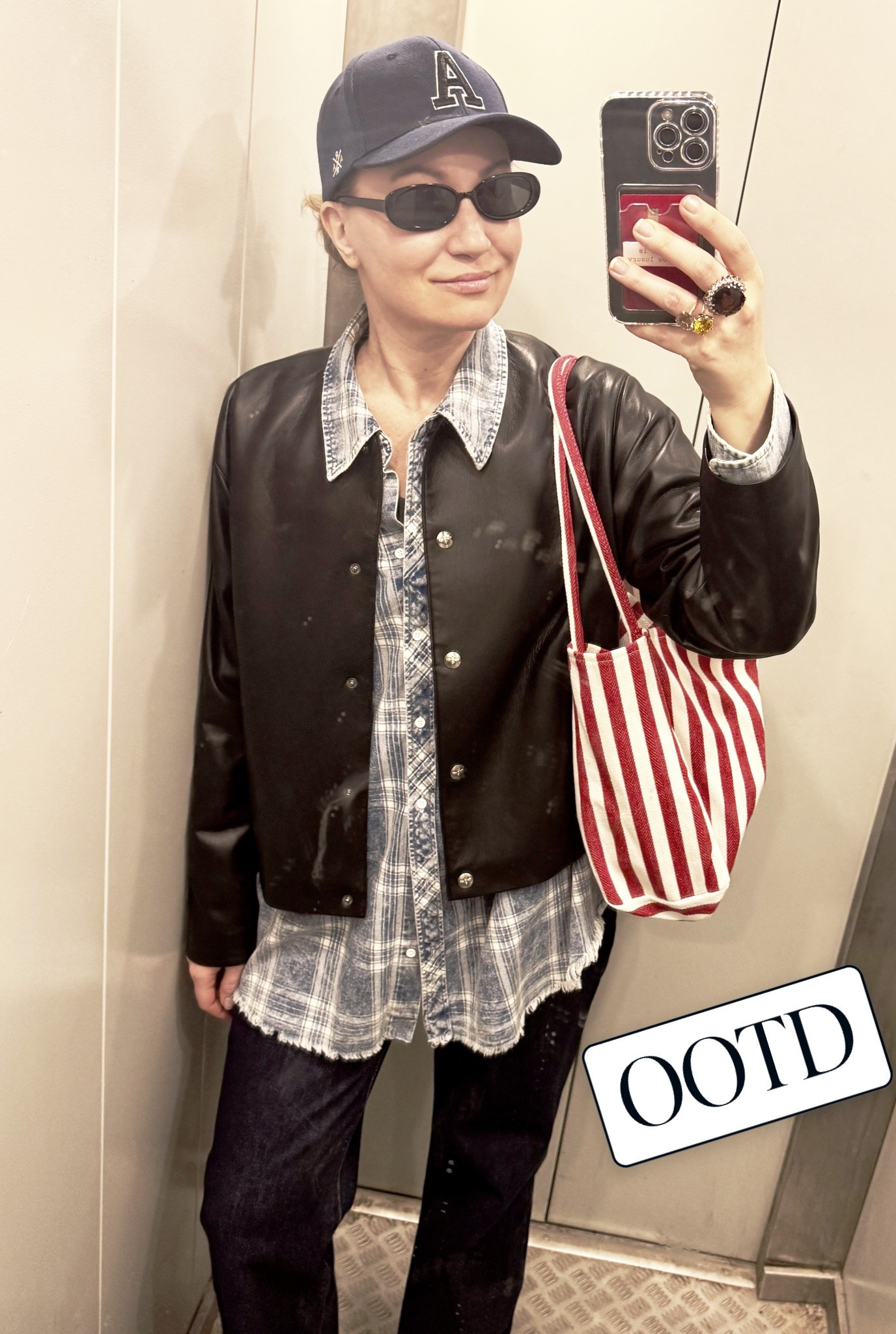 Spring layers, a little 2000s energy, and made for long walks. Dark denim, a checked blue shirt, a black leather jacket, a cap, and sunglasses — easy, cool, and comfortable all day.

Black leather jacket 
Spring outfit 
Leather jacket 
Black designer sunglasses 
Simple outfit 
Spring office outfits 
capsule wardrobe workwear
work party outfit
workwear city outfits 
date night outfits midsize Winter 2025 Mango outfits sunday brunch going out outfits photoshoot outfits dinner date outfit ssense work party outfit zara outfits paris outfit casual wardrobe europe outfits saks 5th avenue new york outfits city street styles new york city ltku over 40 capsule wardrobe popular today summer looks city outfits Abercrombie outfits casual spring outfit classy casual everyday necklace 

#LTKdayinmylife #LTKootd #LTKgrwm #LTKstorytime #LTKvlog

#LTKWorkwear #LTKOver40 #LTKSaleAlert