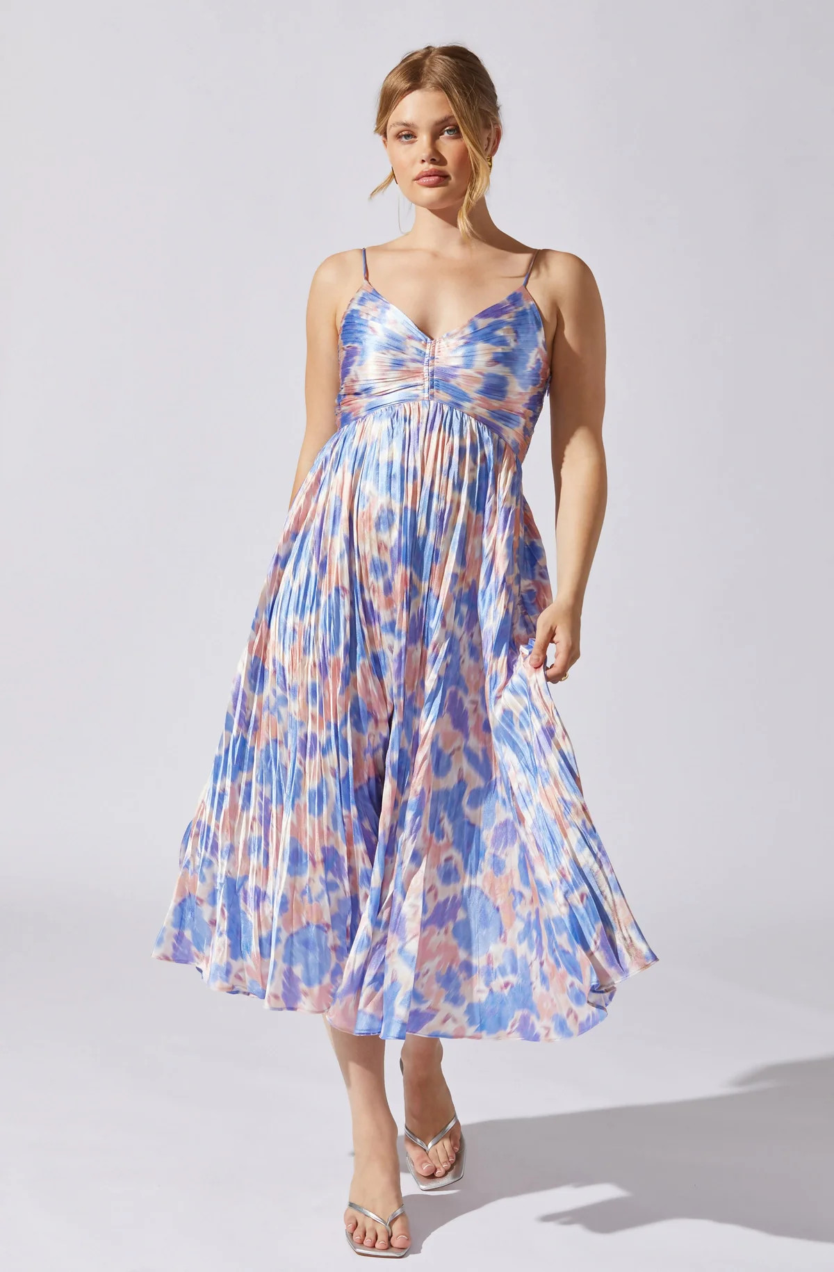 Maeve Pleated Midi Dress | ASTR The Label (US)