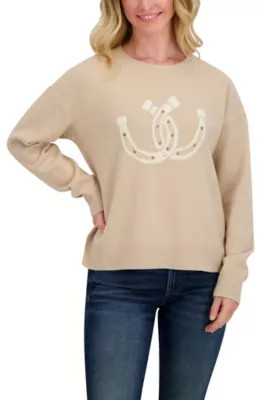 Lucky Brand Women's Long Sleeve Horseshoe Crew Sweatshirt | Tractor Supply
