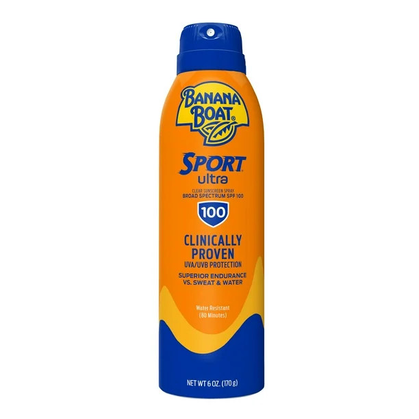 Banana Boat Sport Ultra Sunscreen Spray 6 Oz, 100 SPF, Water Resistant Sunblock (80 Minutes), Sup... | Walmart (US)