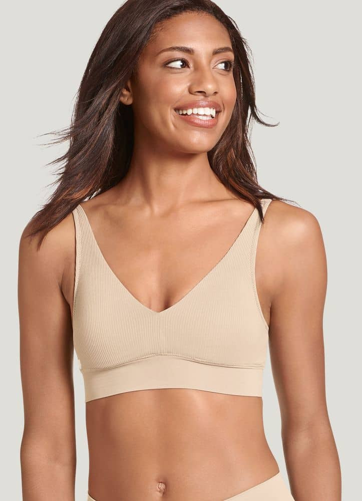 Jockey Rib Molded Cup Plunge Bralette | Jockey