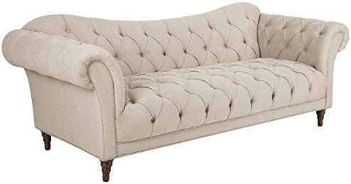 Homelegance St. 92" Claire Fabric Chesterfield Sofa, Almond Brown | Amazon (US)