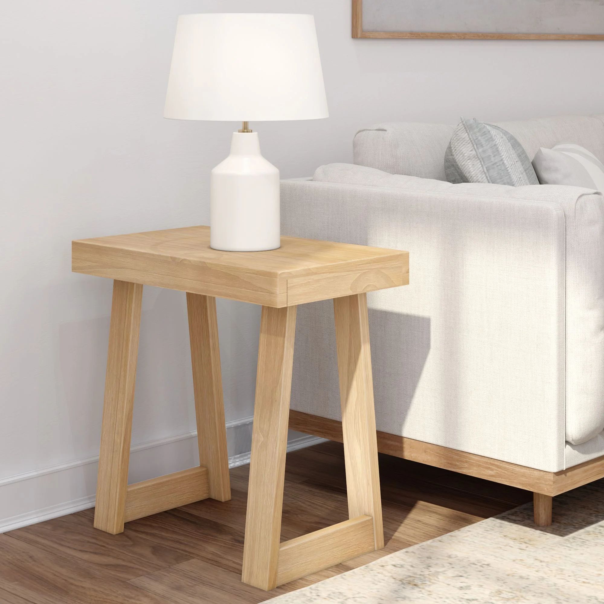 Plank+Beam Classic Rectangular Side Table, 25", Side Table for Living Room, Wood End Table | Walmart (US)