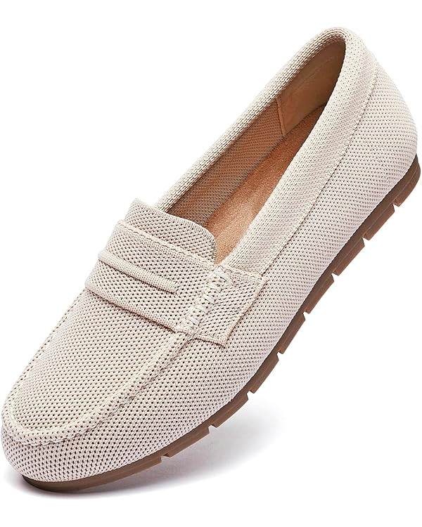Loafers for Women Comfortable Dressy Casual Work Flats Lightweight & Breathable Slip On Walking S... | Amazon (US)