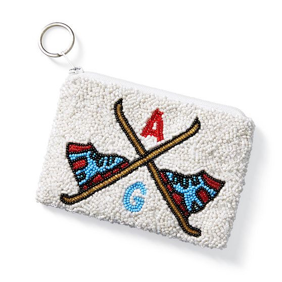 Ski Beaded Zip Pouch | Mark and Graham