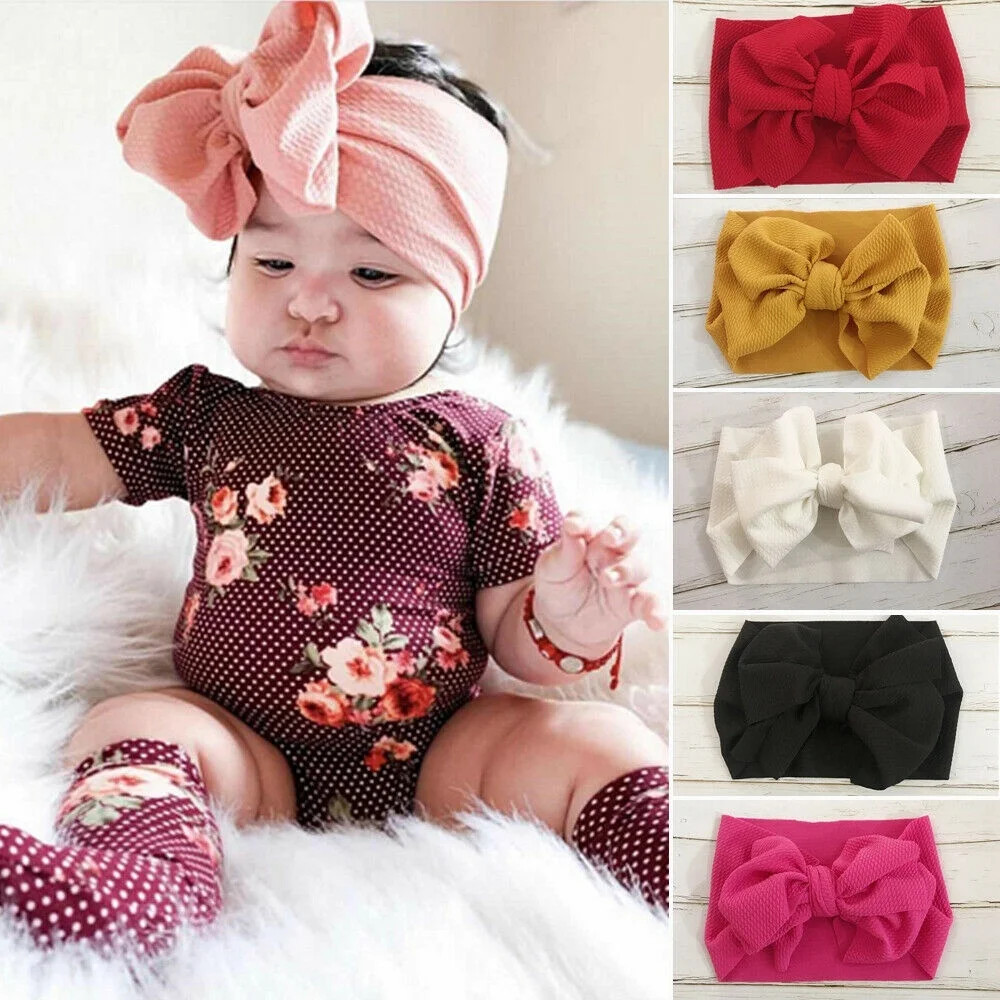 Baby Kids Girl Child Toddler Big Bow Hairband Headband Stretch Turban Head Wrap Headwear Accessor... | Walmart (US)