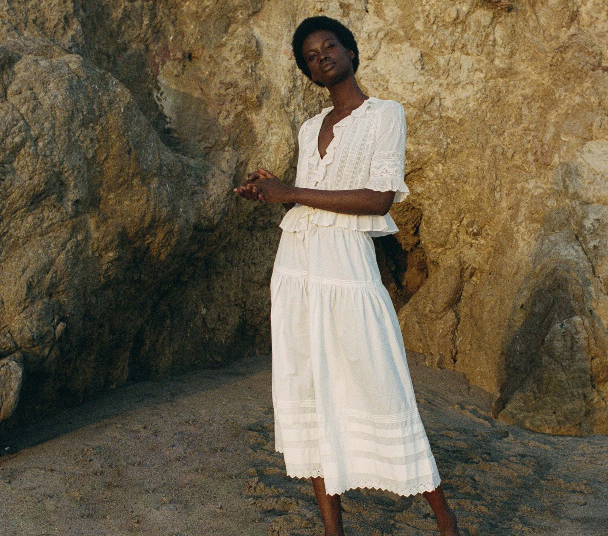 Sebastiane Skirt - Powder | DÔEN | DOEN