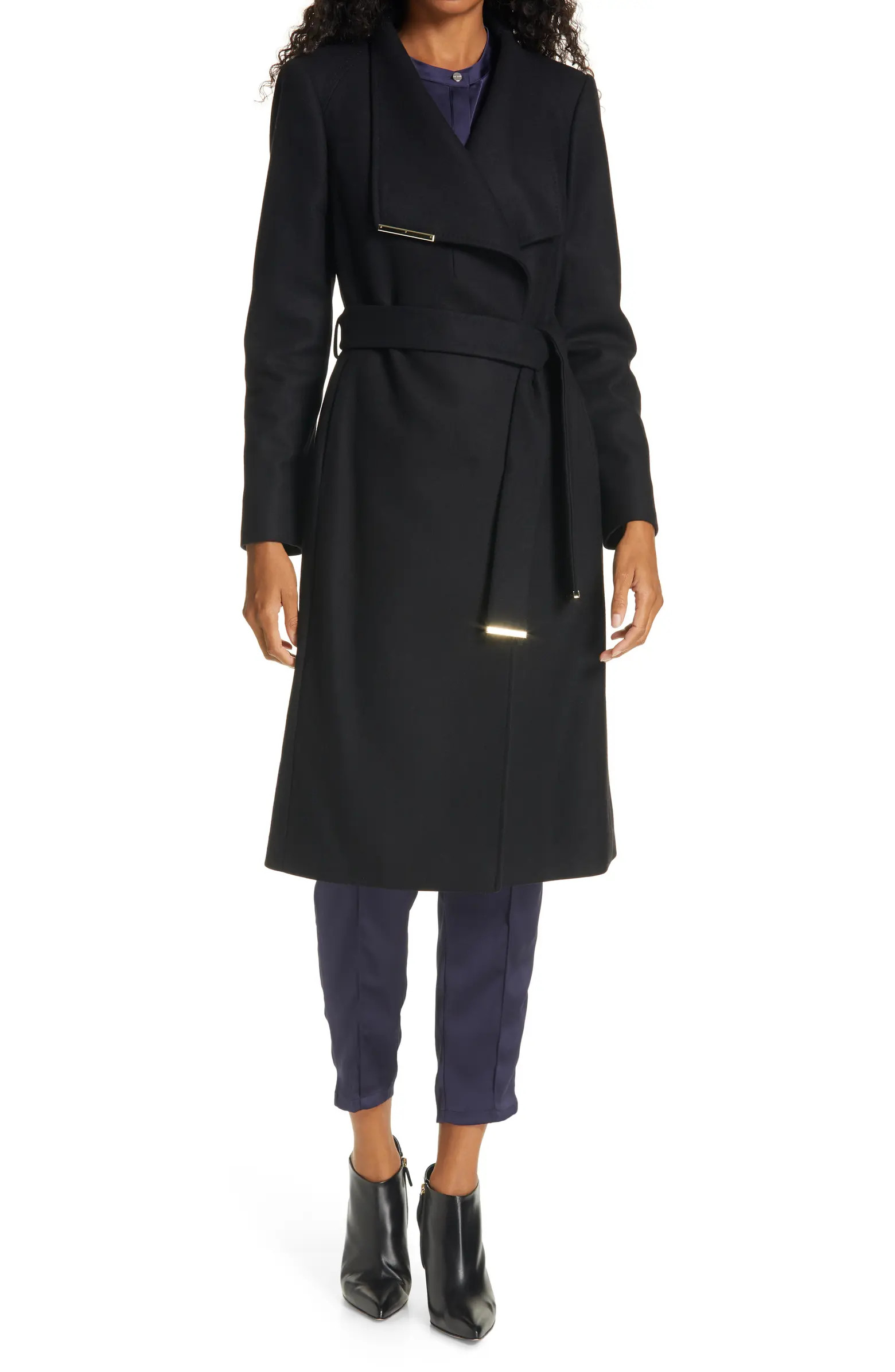 Ted Baker London Rose Wool & Cashmere Blend Wrap Coat | Nordstrom | Nordstrom