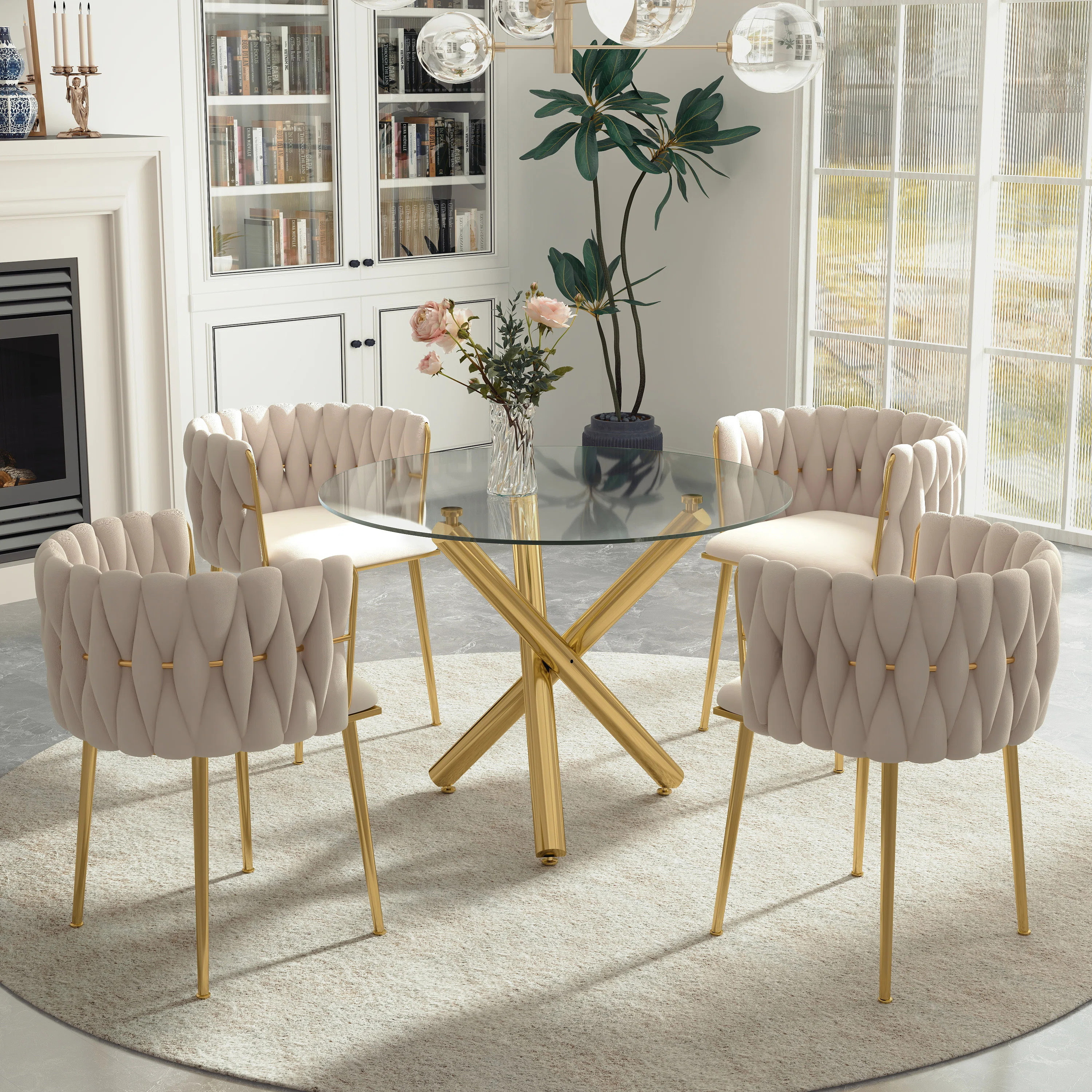 Raykwan 4 - Person Three Leg Dining Set | Wayfair North America