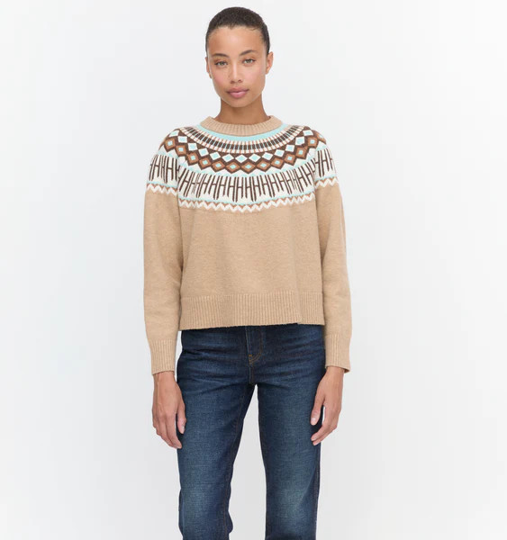 The Klaire Sweater - Camel Fair Isle | Hill House Home US