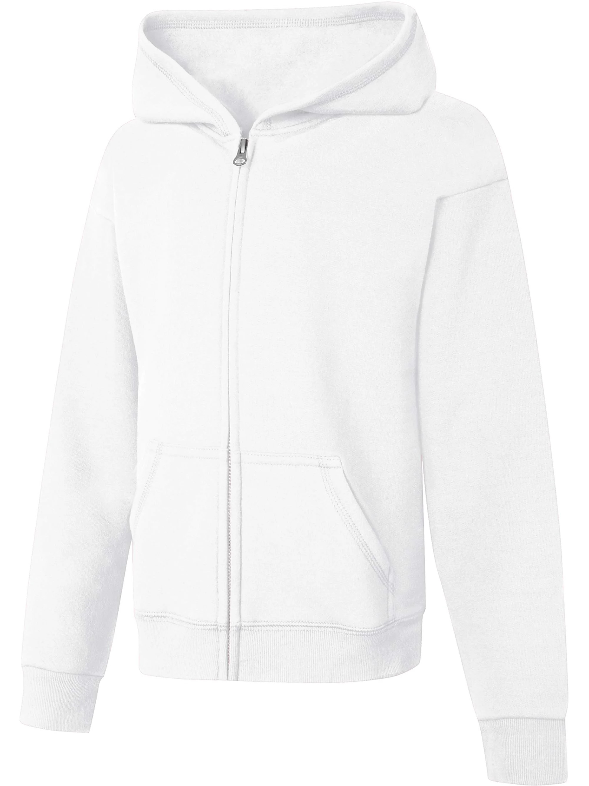 ComfortSoft EcoSmart Girls' Full-Zip Hoodie Sweatshirt | Walmart (US)
