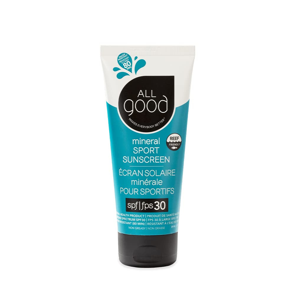 All Good Sport Mineral Sunscreen Lotion - Coral Reef Friendly, Water & Sweat Resistant, Face & Bo... | Amazon (US)