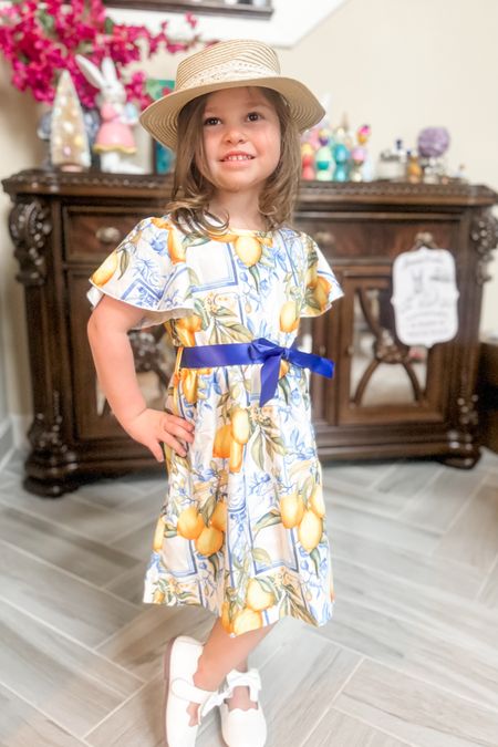 This lemon dress is absolutely adorable 
#livinglargeinlilly #girlmom #lemondress #hat 

#LTKfindsunder50 #LTKkids