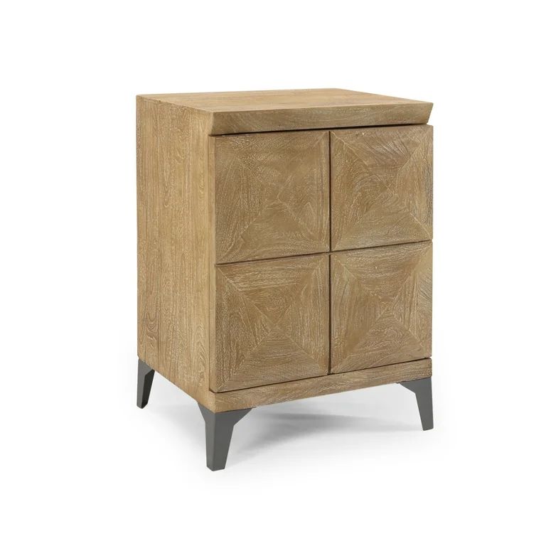 Noble House Scotlyn Handcrafted Boho Mango Wood Cabinet, Sandblasted Oak and Gray Antique - Walma... | Walmart (US)