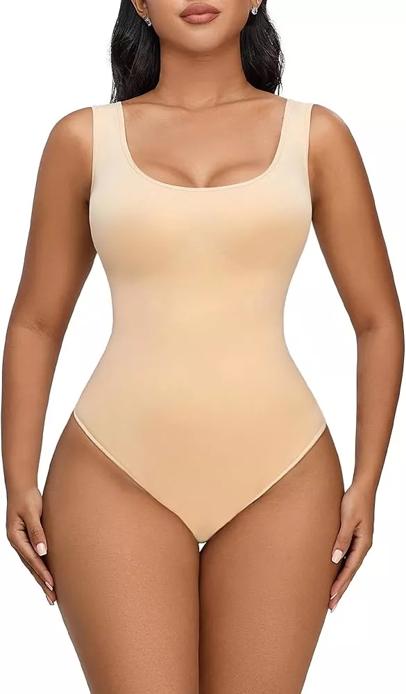 SHAPERX Bodysuit for Women Tummy Control Shapewear Sculpting Body Shape