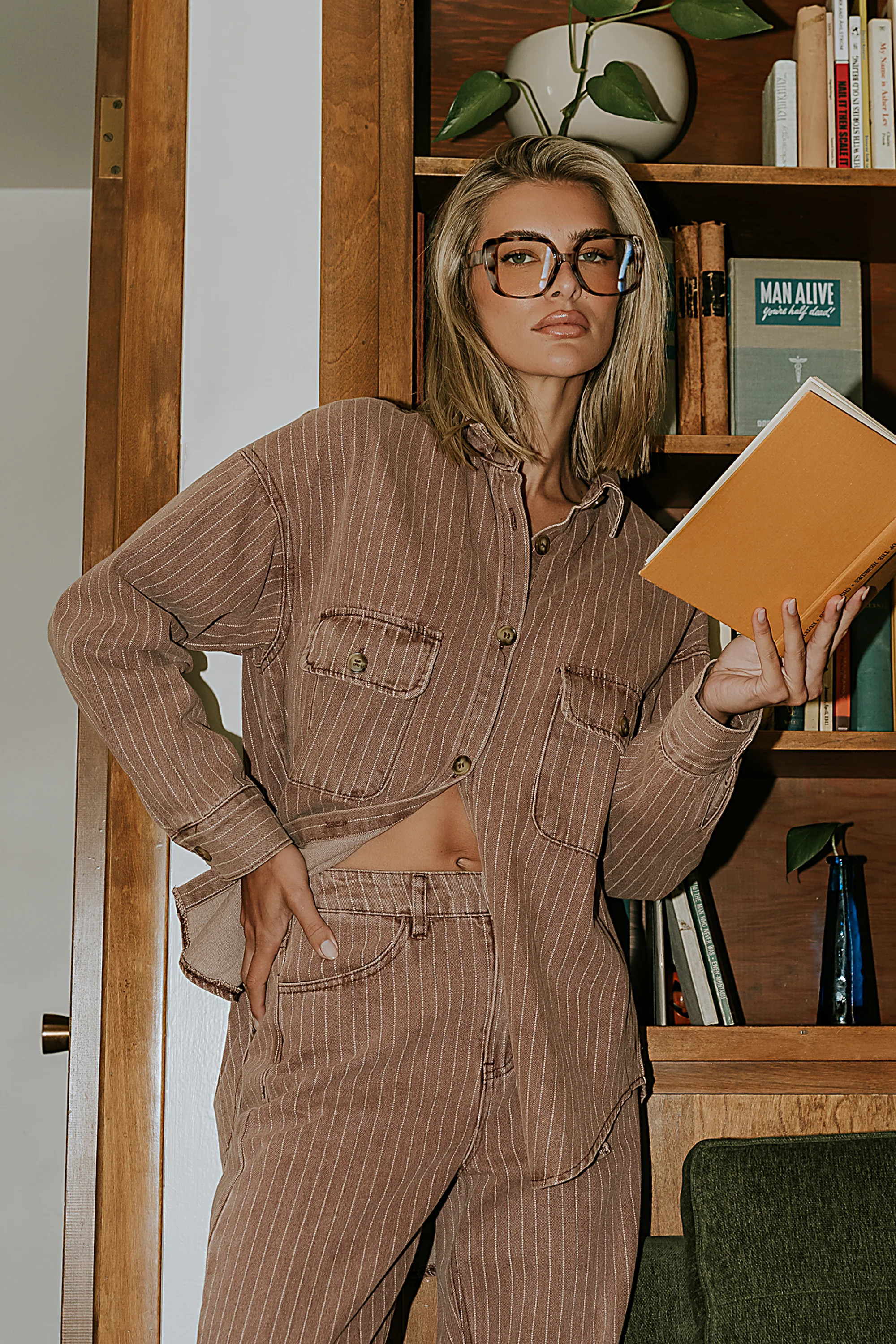 Shaylee Striped Button Up | Böhme US