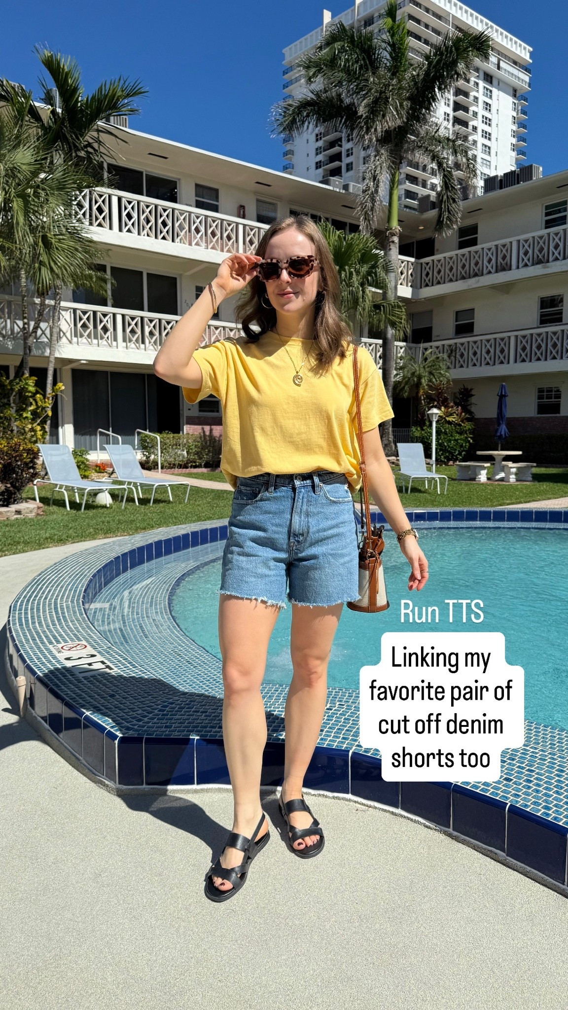 Favorite cutoff denim shorts 
Run tts wearing 25

#LTKootd