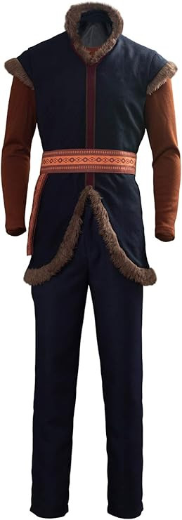 Adult Kristoff 2 Costume Outfit Halloween Cosplay Tunic Shirts Vest Pants Full Set | Amazon (US)