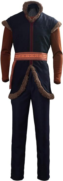 Adult Kristoff 2 Costume Outfit Halloween Cosplay Tunic Shirts Vest Pants Full Set | Amazon (US)