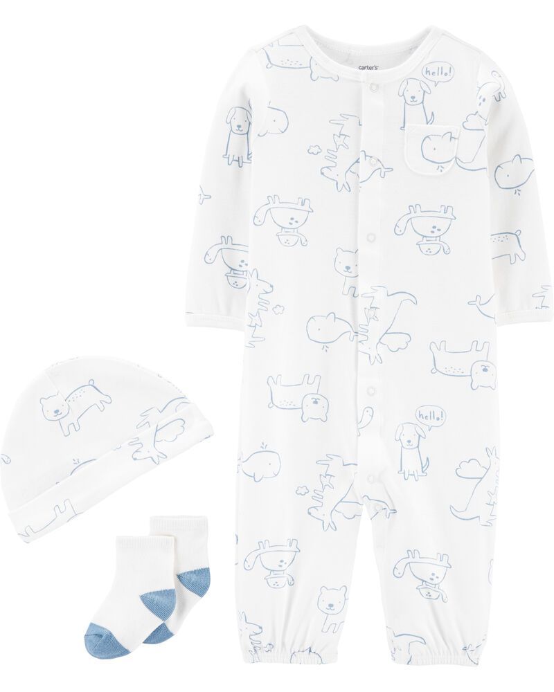 3-Piece Take-Me-Home Converter Gown Set | Carter's